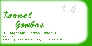 kornel gombos business card